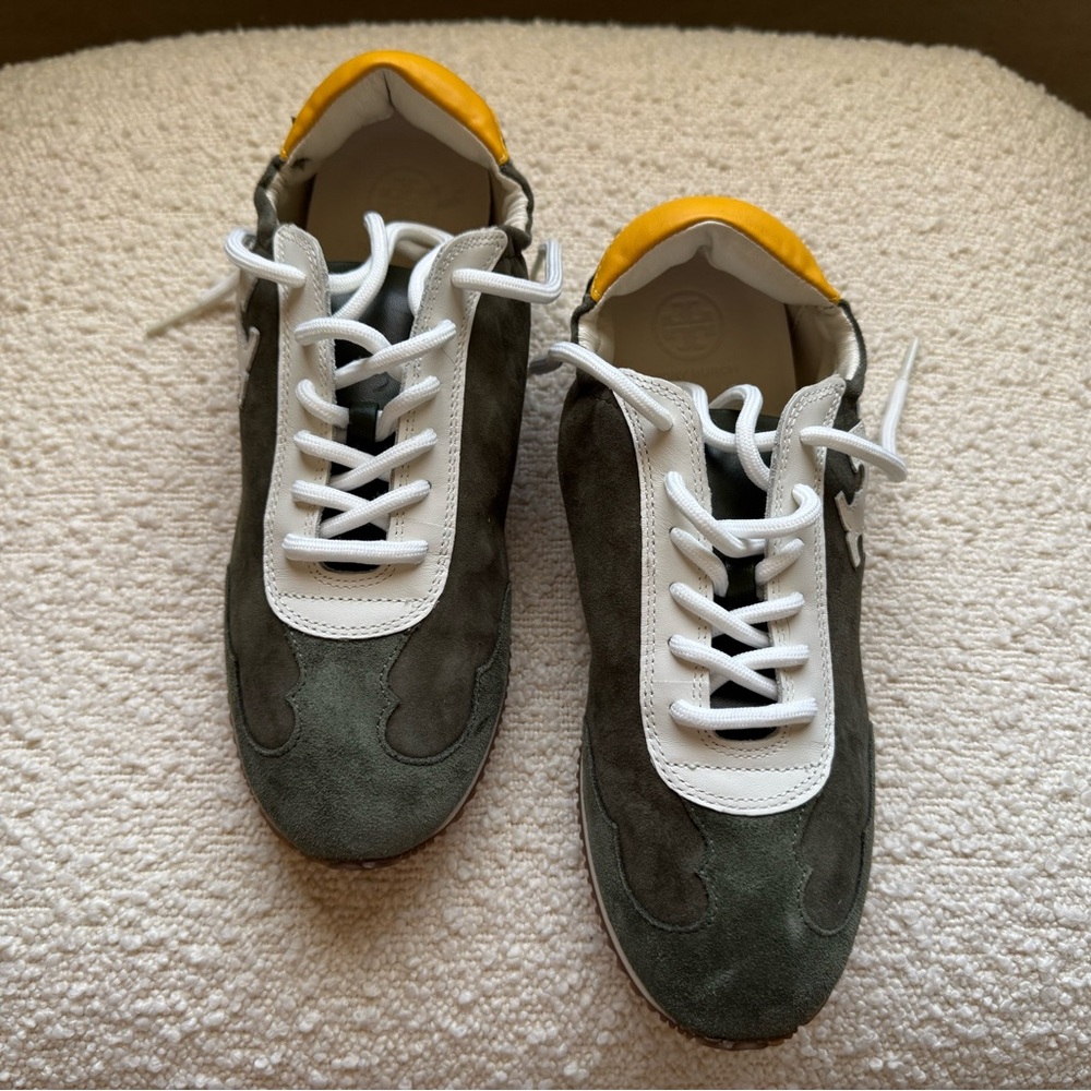 Tory Burch Green and White Athletic Shoes